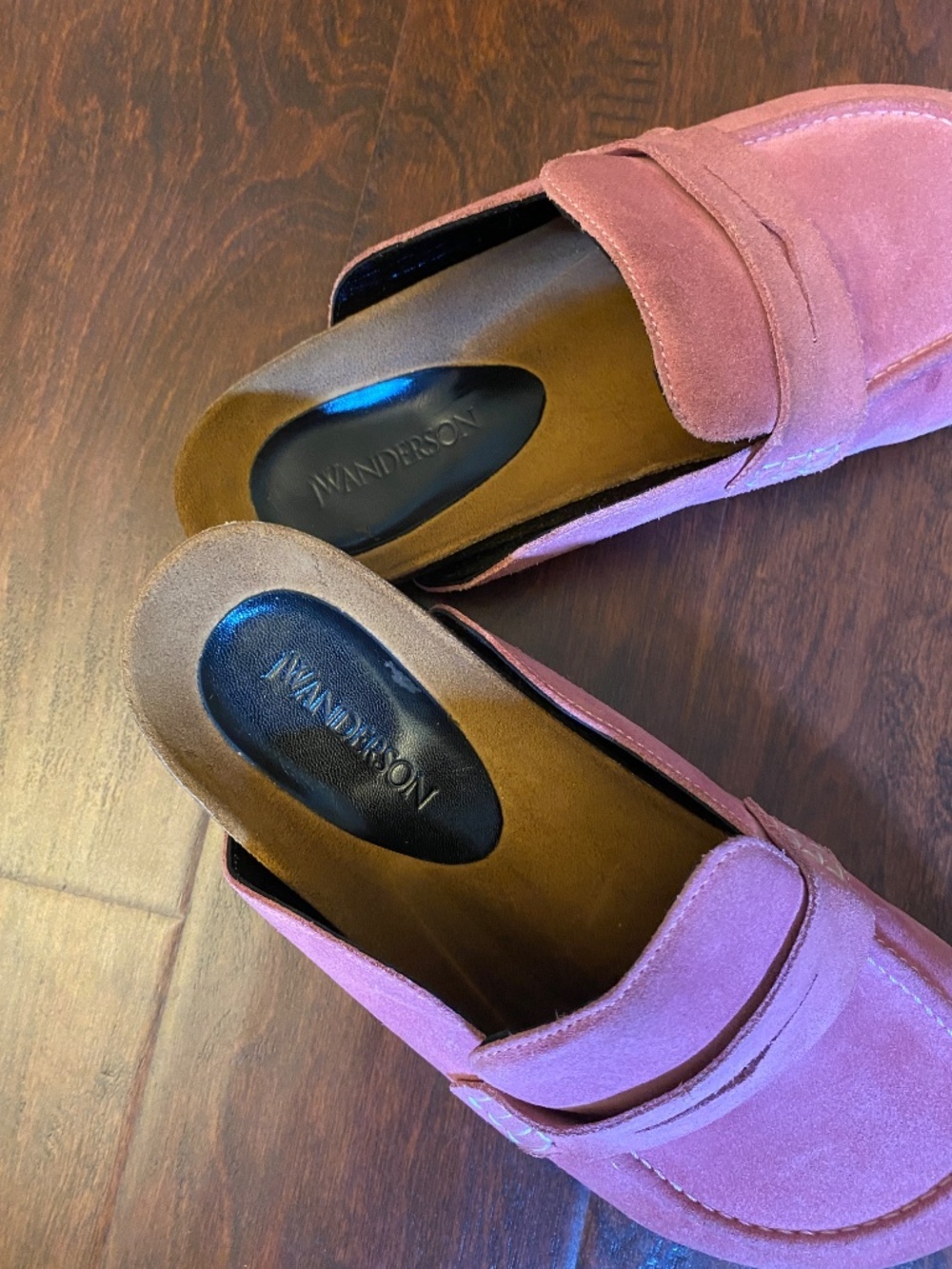 JW Anderson Pink Suede Penny Loafers Size 7.5 to 8 (EU 38) - Picture 7 of 14